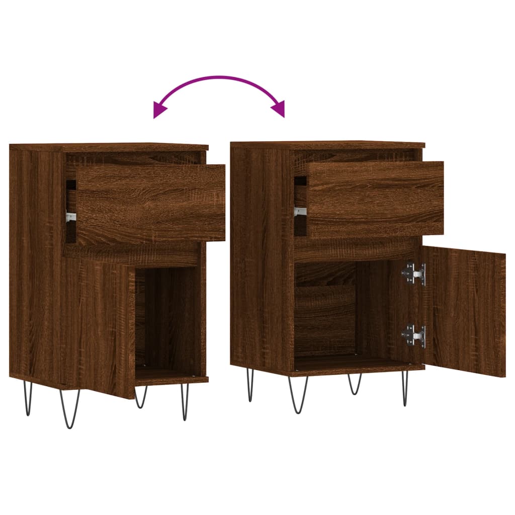 Sideboard Braun Eichen-Optik 40x35x70 cm Holzwerkstoff