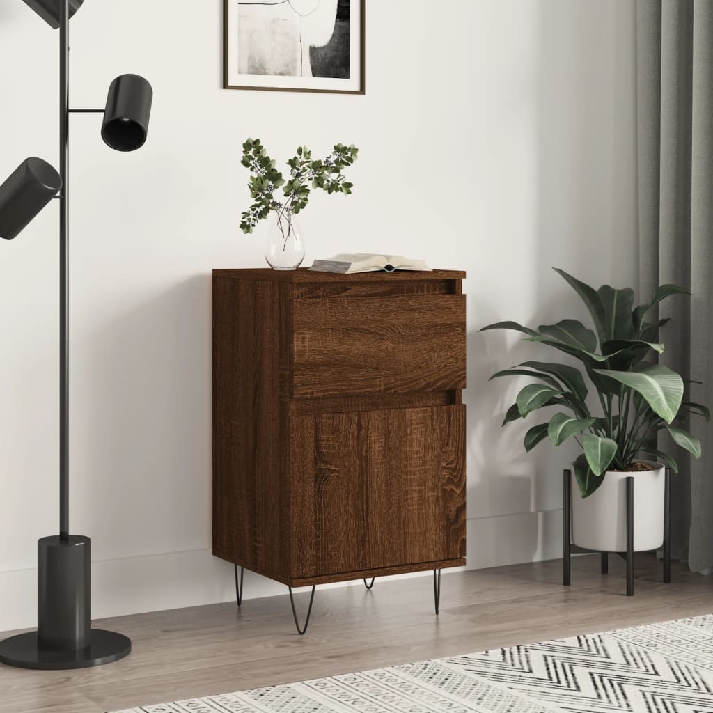 Sideboard Braun Eichen-Optik 40x35x70 cm Holzwerkstoff