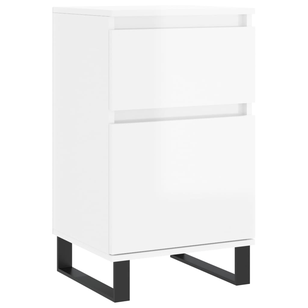 Sideboard Hochglanz-Weiß 40x35x70 cm Holzwerkstoff