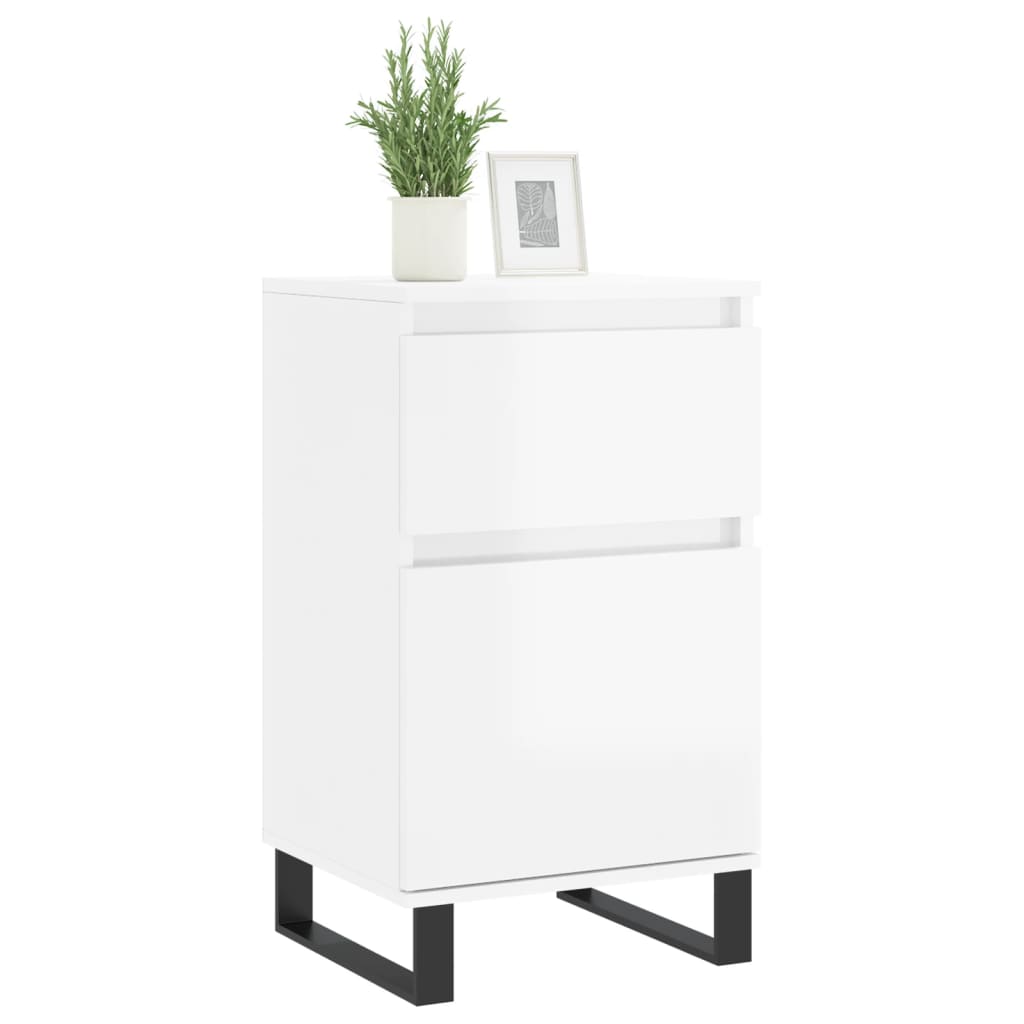 Sideboard Hochglanz-Weiß 40x35x70 cm Holzwerkstoff