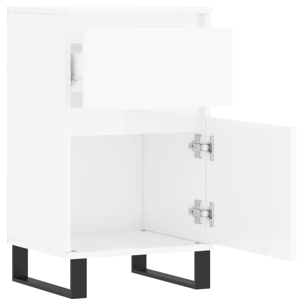 Sideboard Hochglanz-Weiß 40x35x70 cm Holzwerkstoff