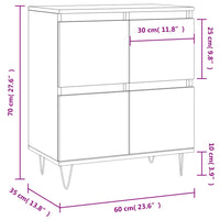 Thumbnail for Sideboard Betongrau 60x35x70 cm Holzwerkstoff