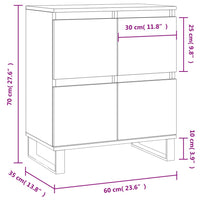 Thumbnail for Sideboard Hochglanz-Weiß 60x35x70 cm Holzwerkstoff