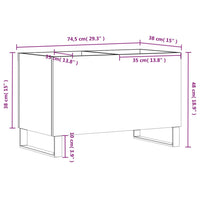 Thumbnail for Plattenschrank Weiß 74,5x38x48 cm Holzwerkstoff