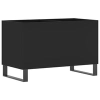Thumbnail for Plattenschrank Schwarz 74,5x38x48 cm Holzwerkstoff