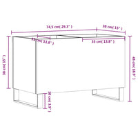 Thumbnail for Plattenschrank Betongrau 74,5x38x48 cm Holzwerkstoff