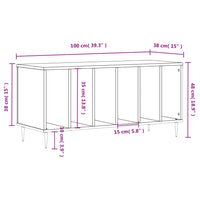 Thumbnail for Plattenschrank Grau Sonoma 100x38x48 cm Holzwerkstoff