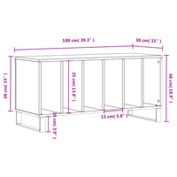 Thumbnail for Plattenschrank Grau Sonoma 100x38x48 cm Holzwerkstoff