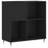 Thumbnail for Plattenschrank Schwarz 84,5x38x89 cm Holzwerkstoff