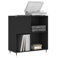 Thumbnail for Plattenschrank Schwarz 84,5x38x89 cm Holzwerkstoff