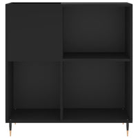 Thumbnail for Plattenschrank Schwarz 84,5x38x89 cm Holzwerkstoff