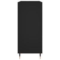 Thumbnail for Plattenschrank Schwarz 84,5x38x89 cm Holzwerkstoff