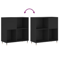 Thumbnail for Plattenschrank Schwarz 84,5x38x89 cm Holzwerkstoff