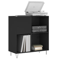 Thumbnail for Plattenschrank Schwarz 84,5x38x89 cm Holzwerkstoff