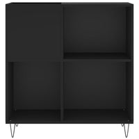 Thumbnail for Plattenschrank Schwarz 84,5x38x89 cm Holzwerkstoff