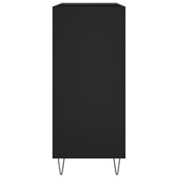 Thumbnail for Plattenschrank Schwarz 84,5x38x89 cm Holzwerkstoff