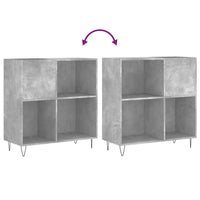 Thumbnail for Plattenschrank Betongrau 84,5x38x89 cm Holzwerkstoff