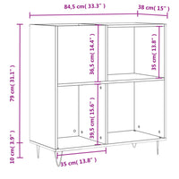 Thumbnail for Plattenschrank Betongrau 84,5x38x89 cm Holzwerkstoff