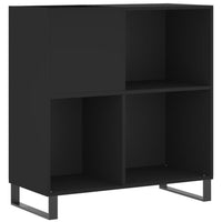 Thumbnail for Plattenschrank Schwarz 84,5x38x89 cm Holzwerkstoff