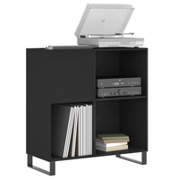 Thumbnail for Plattenschrank Schwarz 84,5x38x89 cm Holzwerkstoff