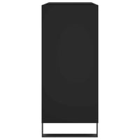 Thumbnail for Plattenschrank Schwarz 84,5x38x89 cm Holzwerkstoff