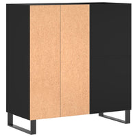 Thumbnail for Plattenschrank Schwarz 84,5x38x89 cm Holzwerkstoff
