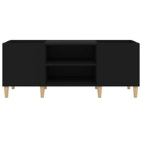 Thumbnail for Plattenschrank Schwarz 121x38x48 cm Holzwerkstoff