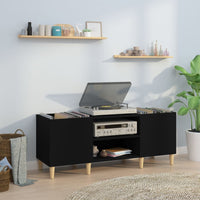 Thumbnail for Plattenschrank Schwarz 121x38x48 cm Holzwerkstoff