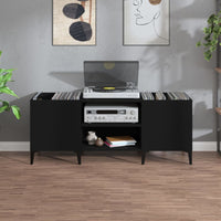 Thumbnail for Plattenschrank Schwarz 121x38x48 cm Holzwerkstoff