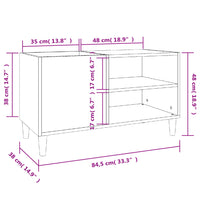 Thumbnail for Plattenschrank Schwarz 84,5x38x48 cm Holzwerkstoff