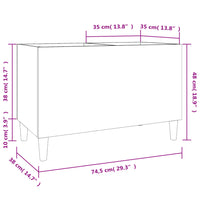 Thumbnail for Plattenschrank Sonoma-Eiche 74,5x38x48 cm Holzwerkstoff