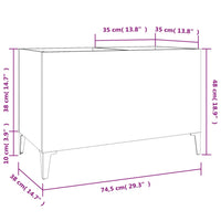 Thumbnail for Plattenschrank Betongrau 74,5x38x48 cm Holzwerkstoff