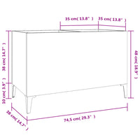 Thumbnail for Plattenschrank Grau Sonoma 74,5x38x48 cm Holzwerkstoff