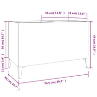 Thumbnail for Plattenschrank Braun Eichen-Optik 74,5x38x48 cm Holzwerkstoff