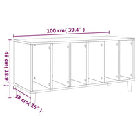 Thumbnail for Plattenschrank Weiß 100x38x48 cm Holzwerkstoff