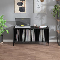 Thumbnail for Plattenschrank Schwarz 100x38x48 cm Holzwerkstoff