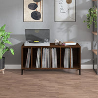 Thumbnail for Plattenschrank Braun Eichen-Optik 100x38x48 cm Holzwerkstoff