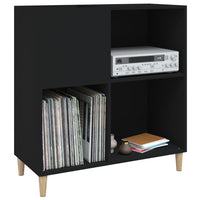 Thumbnail for Plattenschrank Schwarz 84,5x38x89 cm Holzwerkstoff