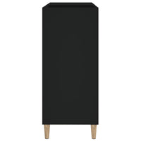 Thumbnail for Plattenschrank Schwarz 84,5x38x89 cm Holzwerkstoff