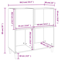 Thumbnail for Plattenschrank Räuchereiche 84,5x38x89 cm Holzwerkstoff