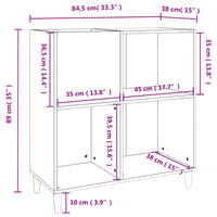 Thumbnail for Plattenschrank Grau Sonoma 84,5x38x89 cm Holzwerkstoff