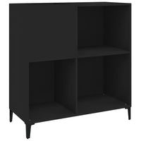 Thumbnail for Plattenschrank Schwarz 84,5x38x89 cm Holzwerkstoff
