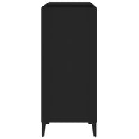 Thumbnail for Plattenschrank Schwarz 84,5x38x89 cm Holzwerkstoff