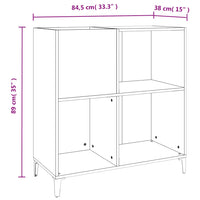 Thumbnail for Plattenschrank Braun Eichen-Optik 84,5x38x89 cm Holzwerkstoff