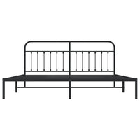 Thumbnail for Bettgestell mit Kopfteil Metall Schwarz 200x200 cm