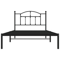 Thumbnail for Bettgestell mit Kopfteil Metall Schwarz 100x200 cm