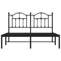Thumbnail for Bettgestell mit Kopfteil Metall Schwarz 150x200 cm