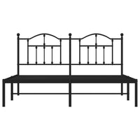 Thumbnail for Bettgestell mit Kopfteil Metall Schwarz 183x213 cm