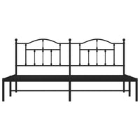 Thumbnail for Bettgestell mit Kopfteil Metall Schwarz 200x200 cm