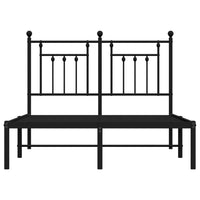Thumbnail for Bettgestell mit Kopfteil Metall Schwarz 120x200 cm